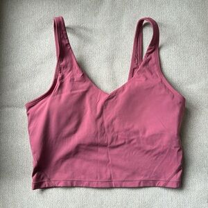 Women’s longline sports bra (tank top) Medium, Mauve